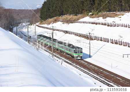 千歳線 上野幌ー北広島 JR北海道 721系 F-1009編成(札幌) 千歳線 上野幌ー北広島 JR北海道 721系 F-1009編成(札幌) 113591038