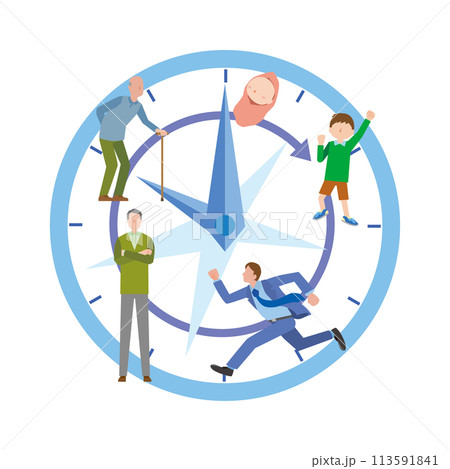 男性の人生のイメージイラスト 113591841