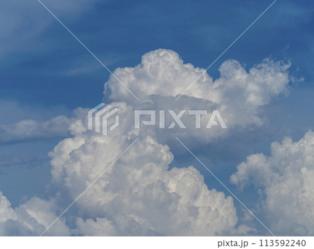 積乱雲が湧き上がる夏の空 113592240