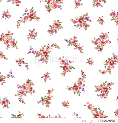 テキスタイルに最適な美しい薔薇の図案, テキスタイルに最適な美しい薔薇の図案, 113592650