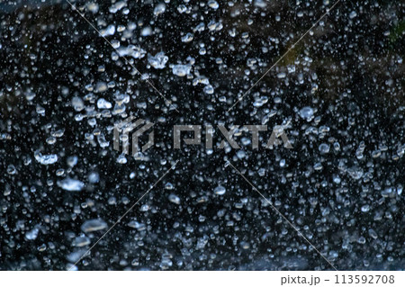 水しぶきのボケ背景 113592708