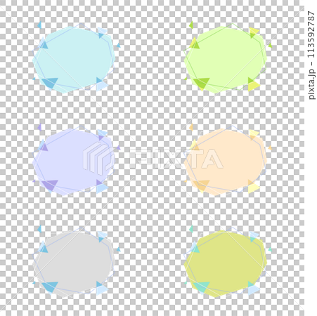 Pastel toned polygonal frame 113592787