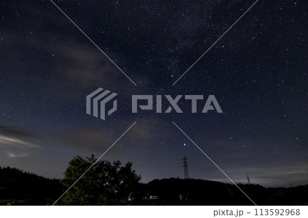 夏の星空 沈む白鳥座 夏の星空 沈む白鳥座 113592968