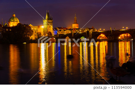 Night view of Charles Bridge, Prague Night view of Charles Bridge, Prague 113594000