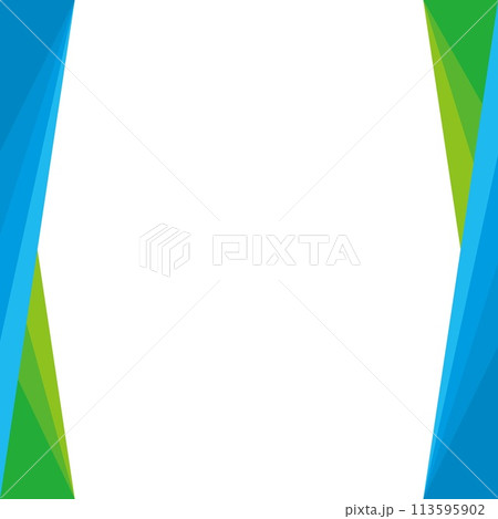 幾何学模様　フレーム　ホワイトスペース　 113595902
