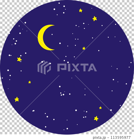 三日月の星空・丸風景　 113595977