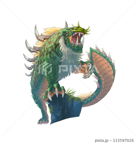 RPGゲーム風モンスター背景透過pngイラスト（大型） 113597028