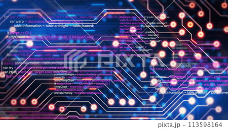 Image of data processing over dark background 113598164