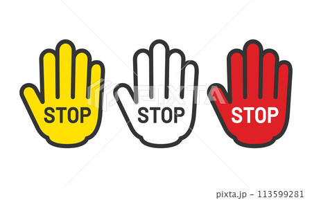 てのひら 手 ストップ アイコン てのひら 手 ストップ アイコン 113599281