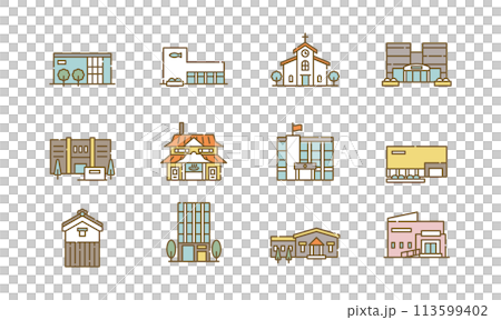 building, buildings, icon 113599402