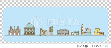 工業地帯　産業　ビジネス　背景 113599879
