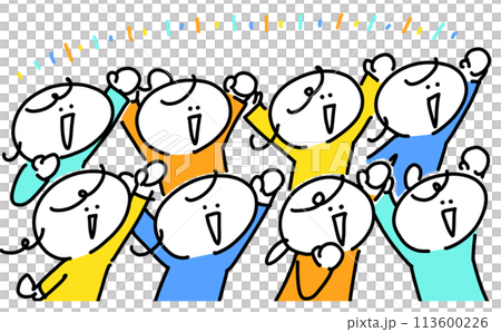 笑顔で熱狂的に盛り上がる女性達 コンサート スポーツ観戦 笑顔で熱狂的に盛り上がる女性達 コンサート スポーツ観戦 113600226