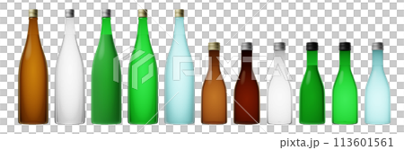 Sake No Label Mockup 3D Rendering 113601561