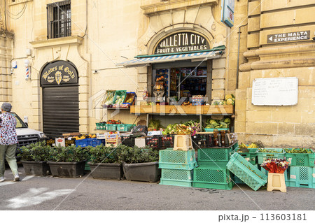 Fruit and vegetables shop in Valletta, Malta Fruit and vegetables shop in Valletta, Malta 113603181