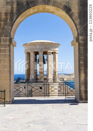 Siege Bell War Memorial in Valletta, Malta Siege Bell War Memorial in Valletta, Malta 113603229