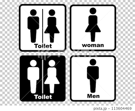 Toilet icon male and female male female black and white 1 Toilet icon male and female male female black and white 1 113604469
