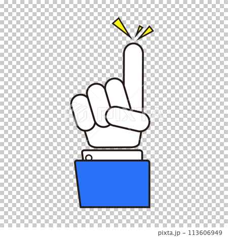 The hand of a businessman pointing 113606949