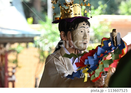 神楽を舞う（鷲宮催馬楽神楽） 113607525