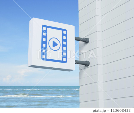 Business cinema online concept, 3D rendering 113608432