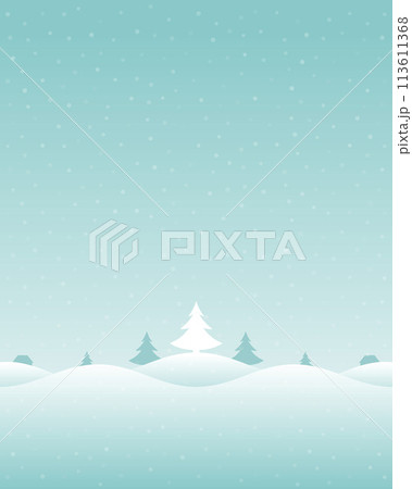 Christmas retro winter lanscape and trees greeting card backgrou Christmas retro winter lanscape and trees greeting card backgrou 113611368