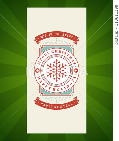 Christmas greeting card vector background Christmas greeting card vector background 113611399