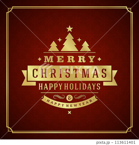 Christmas greeting card vector background Christmas greeting card vector background 113611401