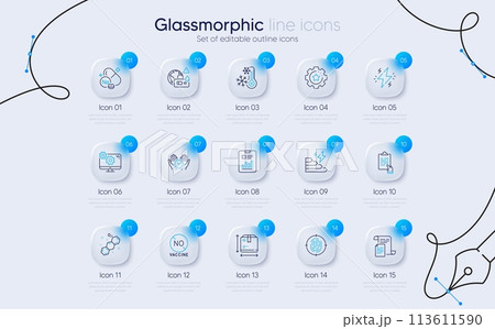 Set of Power, Consumption growth and Fingerprint line icons for web app. Box size, Sodium mineral, Settings icons. Chemical formula, Safe time, Report document signs. Settings gear. Vector Set of Power, Consumption growth and Fingerprint line icons for web app. Box size, Sodium mineral, Settings icons. Chemical formula, Safe time, Report document signs. Settings gear. Vector 113611590