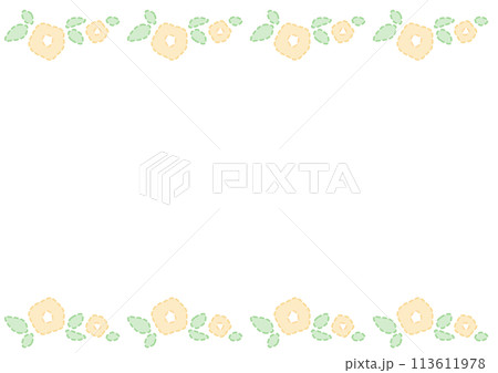黄色い花のフレーム背景 黄色い花のフレーム背景 113611978