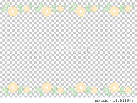 黄色い花のフレーム背景 黄色い花のフレーム背景 113611978