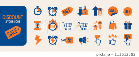 ディスカウントセール ツートンアイコンセット ディスカウントセール ツートンアイコンセット 113612382