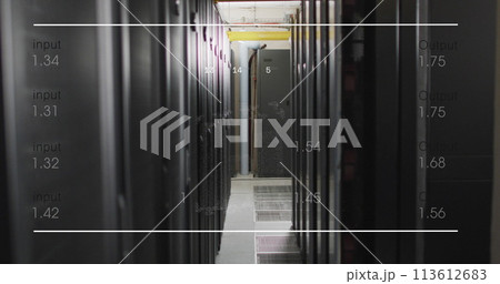 Image of data processing over computer servers Image of data processing over computer servers 113612683