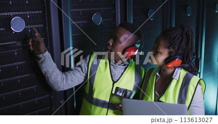 Diverse it engineers and computer servers 113613027