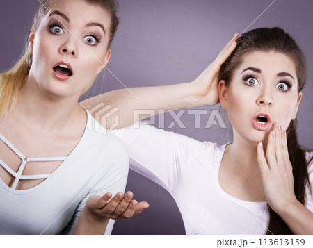 Two shocked and amazed women Two shocked and amazed women 113613159