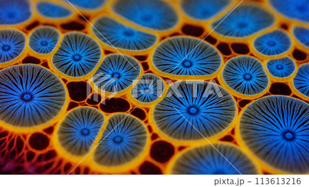 Colorful view through a microscopeのイラスト素材 [113613216] - PIXTA