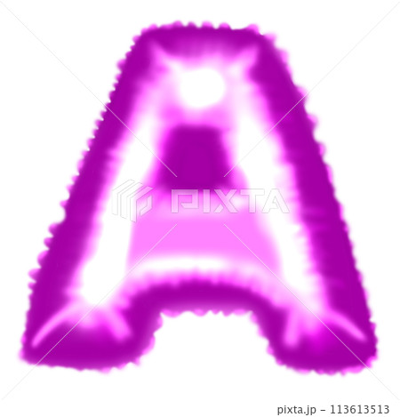 ピンクのネオンカラーに輝くアルファベットのバルーン（） 113613513