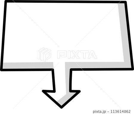 Black and white color speech bubble balloon with arrow point, icon sticker memo keyword planner text box banner, flat png transparent element design 113614862