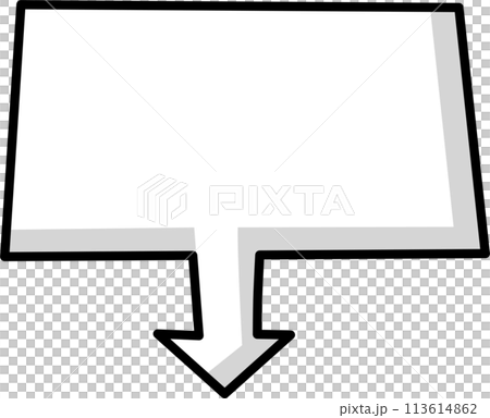 Black and white color speech bubble balloon with arrow point, icon sticker memo keyword planner text box banner, flat png transparent element design 113614862