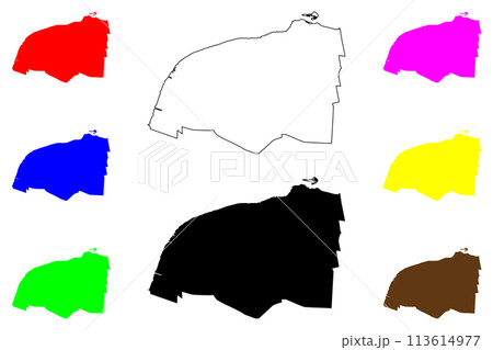 Windsor city (Canada, Ontario Province) map vector illustration, scribble sketch Windsor map 113614977