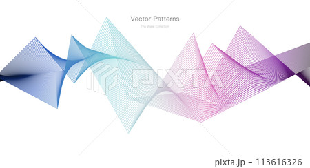鋭利なとがりのあるシンプルなラインウェーブ 鋭利なとがりのあるシンプルなラインウェーブ 113616326