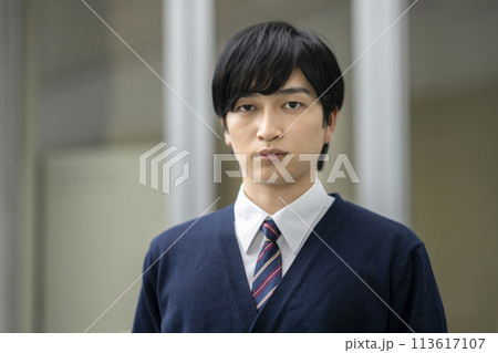 カメラ目線の男子高校生 ポートレート 撮影協力:有明教育芸術短期大学 カメラ目線の男子高校生 ポートレート 撮影協力:有明教育芸術短期大学 113617107