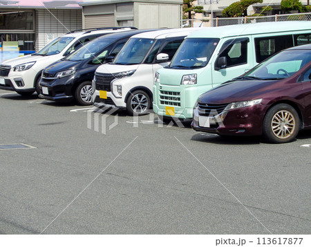 駐車場の自動車 駐車場の自動車 113617877