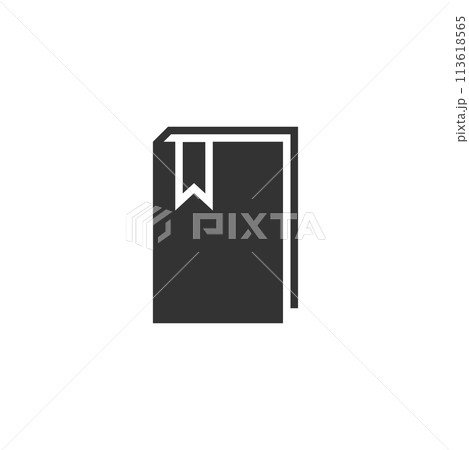 Book with bookmark icon flat Book with bookmark icon flat 113618565