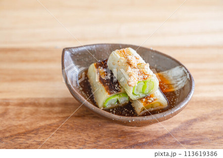 長ねぎの焼きびたし 113619386