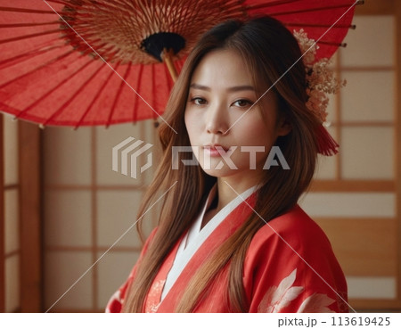 Girl in an oriental interior. Girl in an oriental interior. 113619425