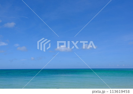 石垣島平久保海岸にポツンと浮かぶ雲 113619458