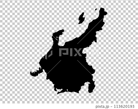 A slightly loose silhouette of the Chubu map 113620193