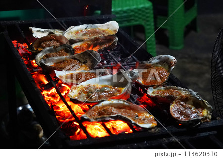 Grilled oyster at Jakarta Food Streets Vendor 113620310