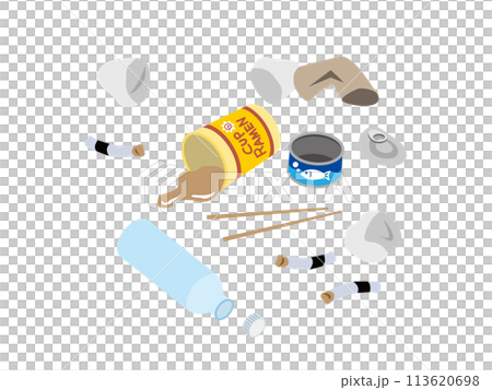 Trash scattered 113620698