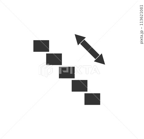 Escalator icon flat 113621081