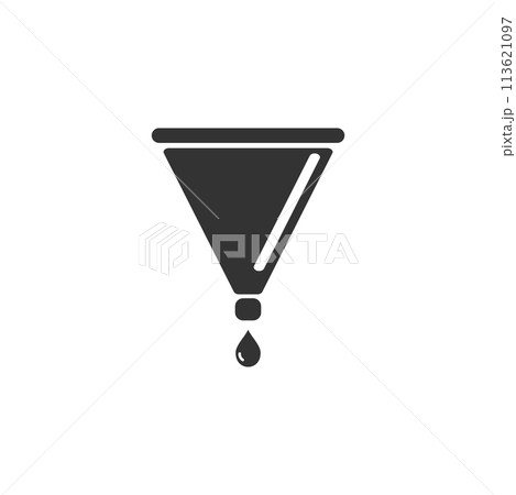 Filter funnel icon flat 113621097